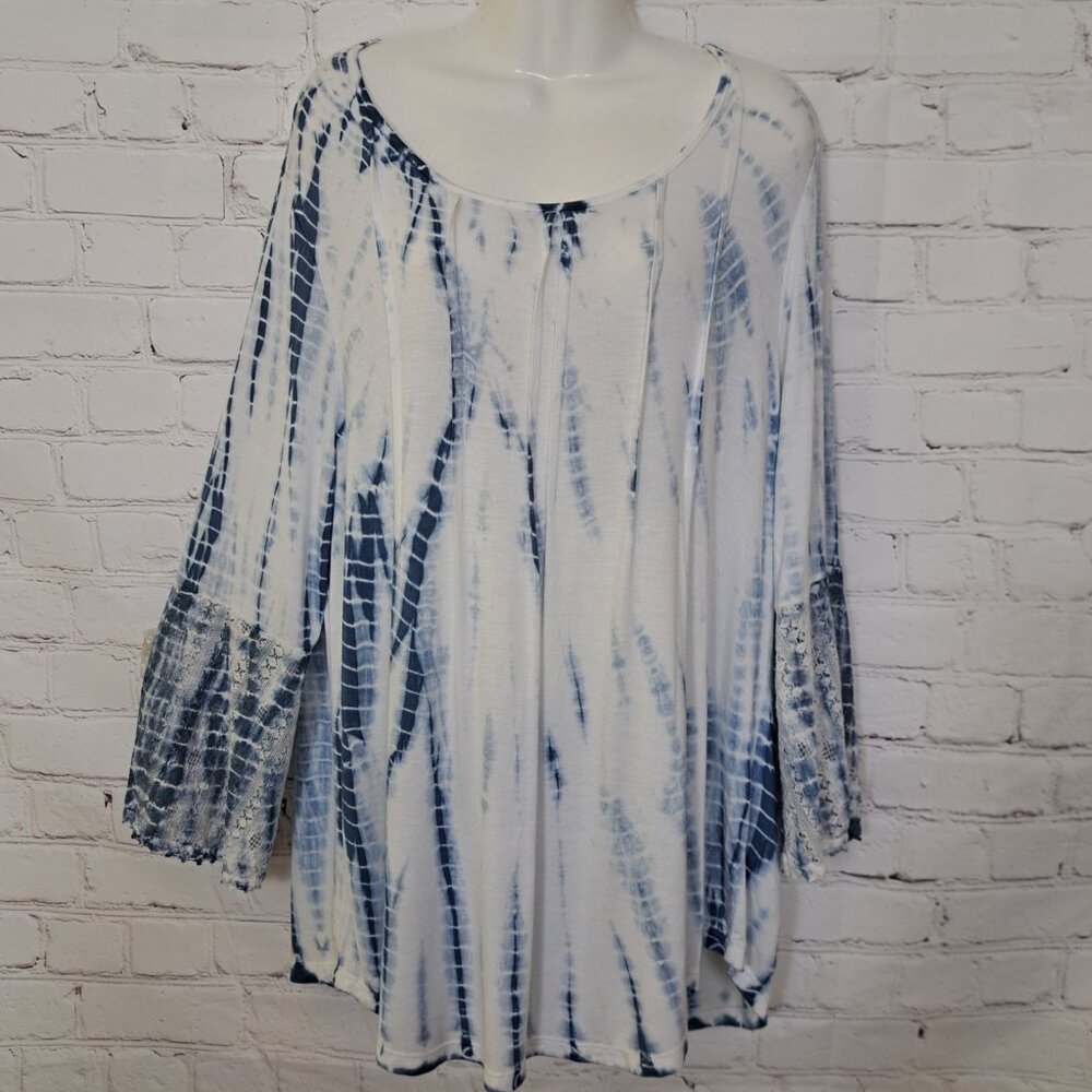 New Directions Tie Dye Comfy Tunic Top Size Medium